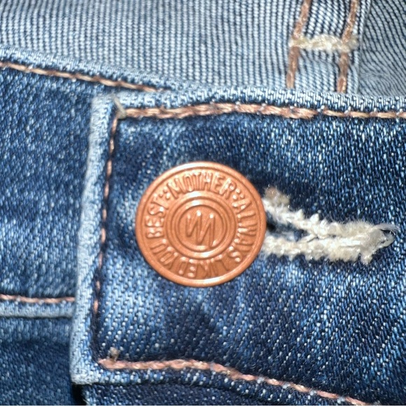 MOTHER The Weekender Fray Jeans Denim Dark Wash Women’s Size 32 - Picture 4 of 17
